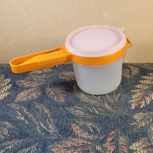 Vintage Orange Tupperware Sift-It Hand Sifter - 3 Piece Set - Picture 1 of 4